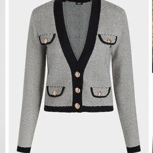 Express stripped sweater jacket; size XS;NWOT